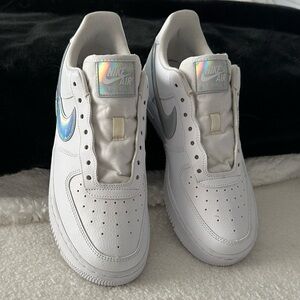 Nike Air Force 1 White with Iridescent Accents